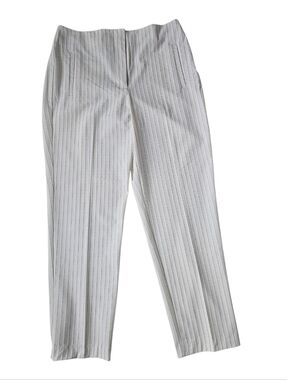 Rachel ZOE Women White Pinstripe Dress Pants